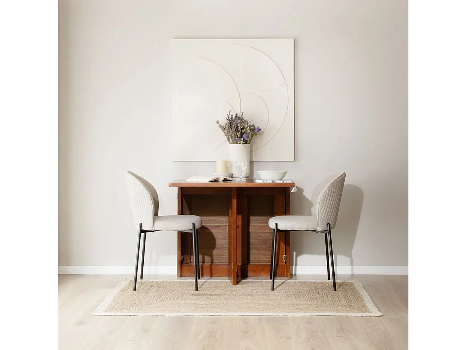 Table à manger pliante en bois massif marron 160x78