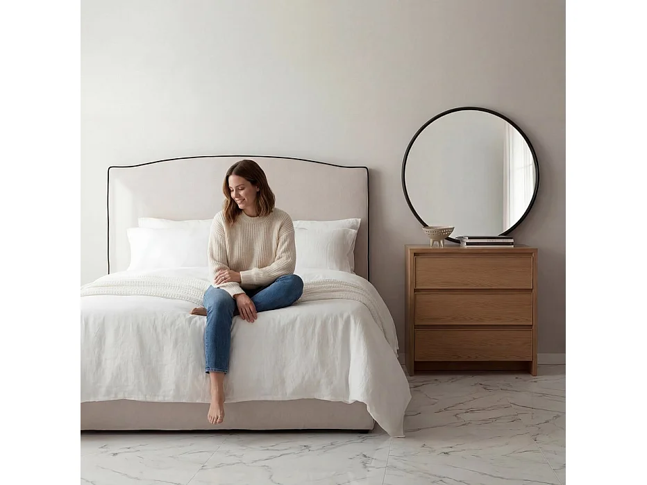 Commode effet bois naturel 80x80