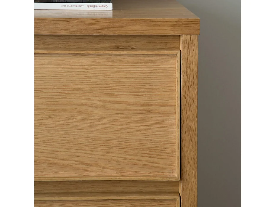 Commode effet bois naturel 80x80