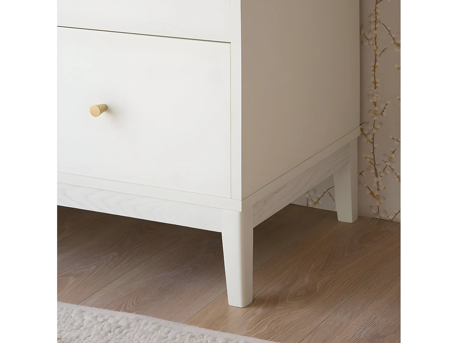 Commode effet bois blanc 100x110