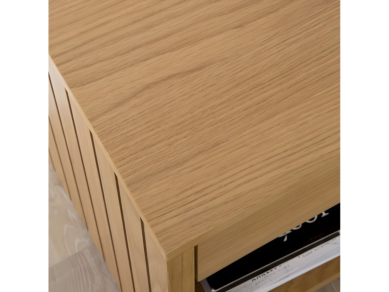 Table de chevet effet bois naturel 40x50