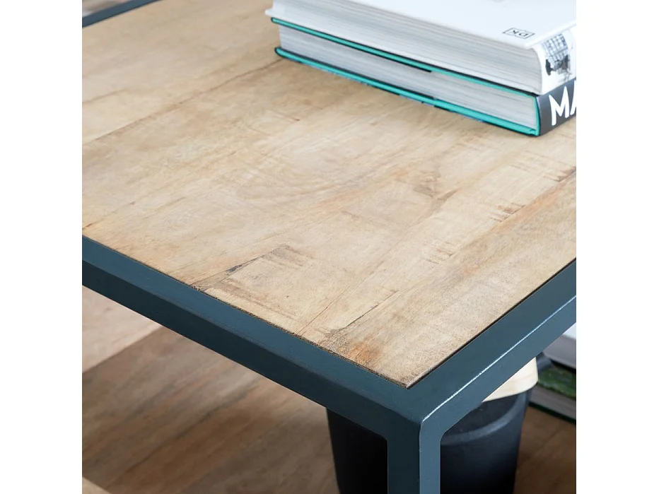 Tavolino da salotto legno massiccio di mango naturale 55x45