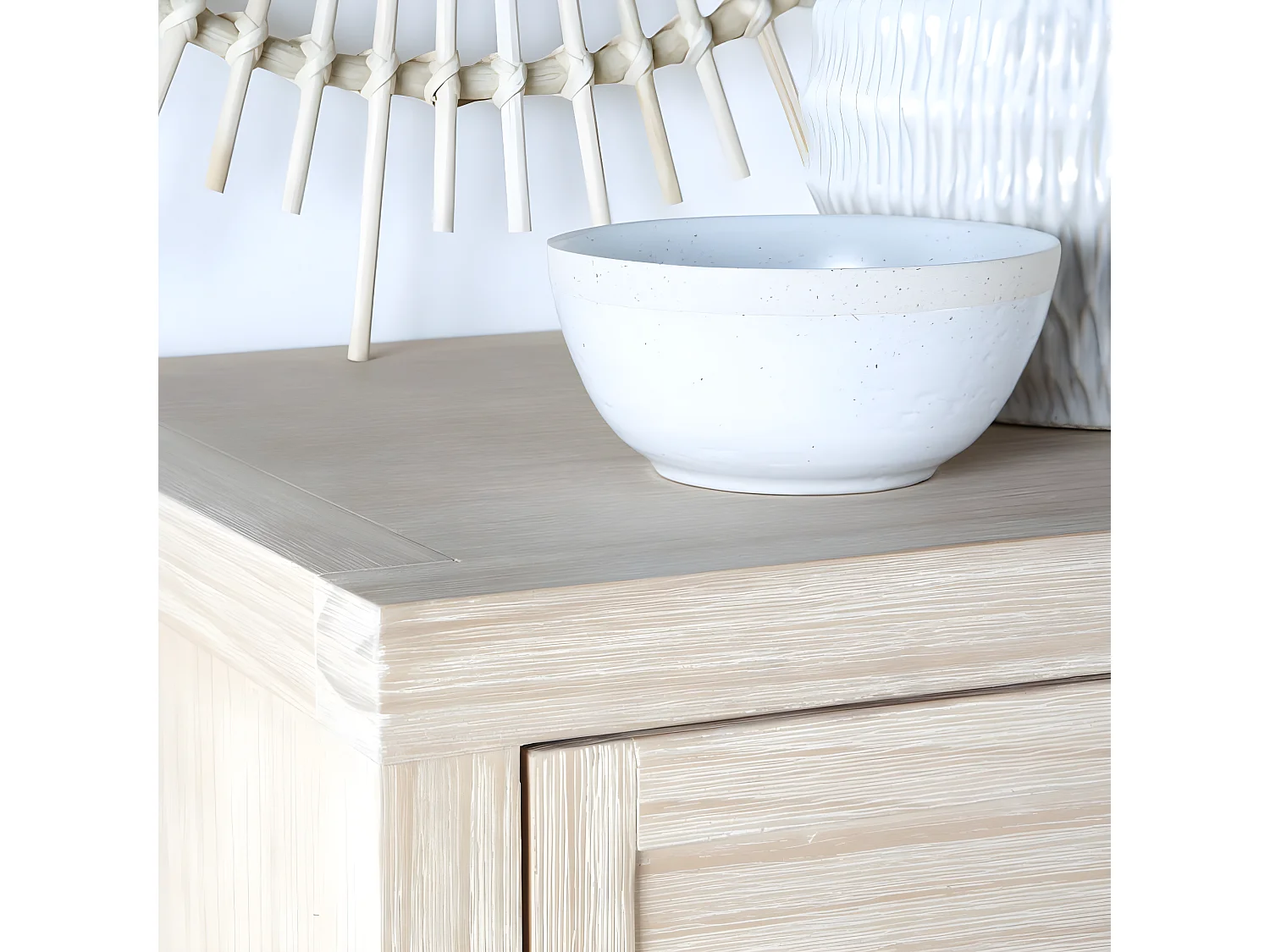 Chiffonnier en bois massif naturel 55x119