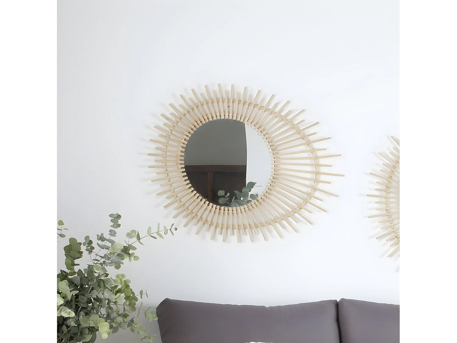Miroir en rotin Natural Core 0x70