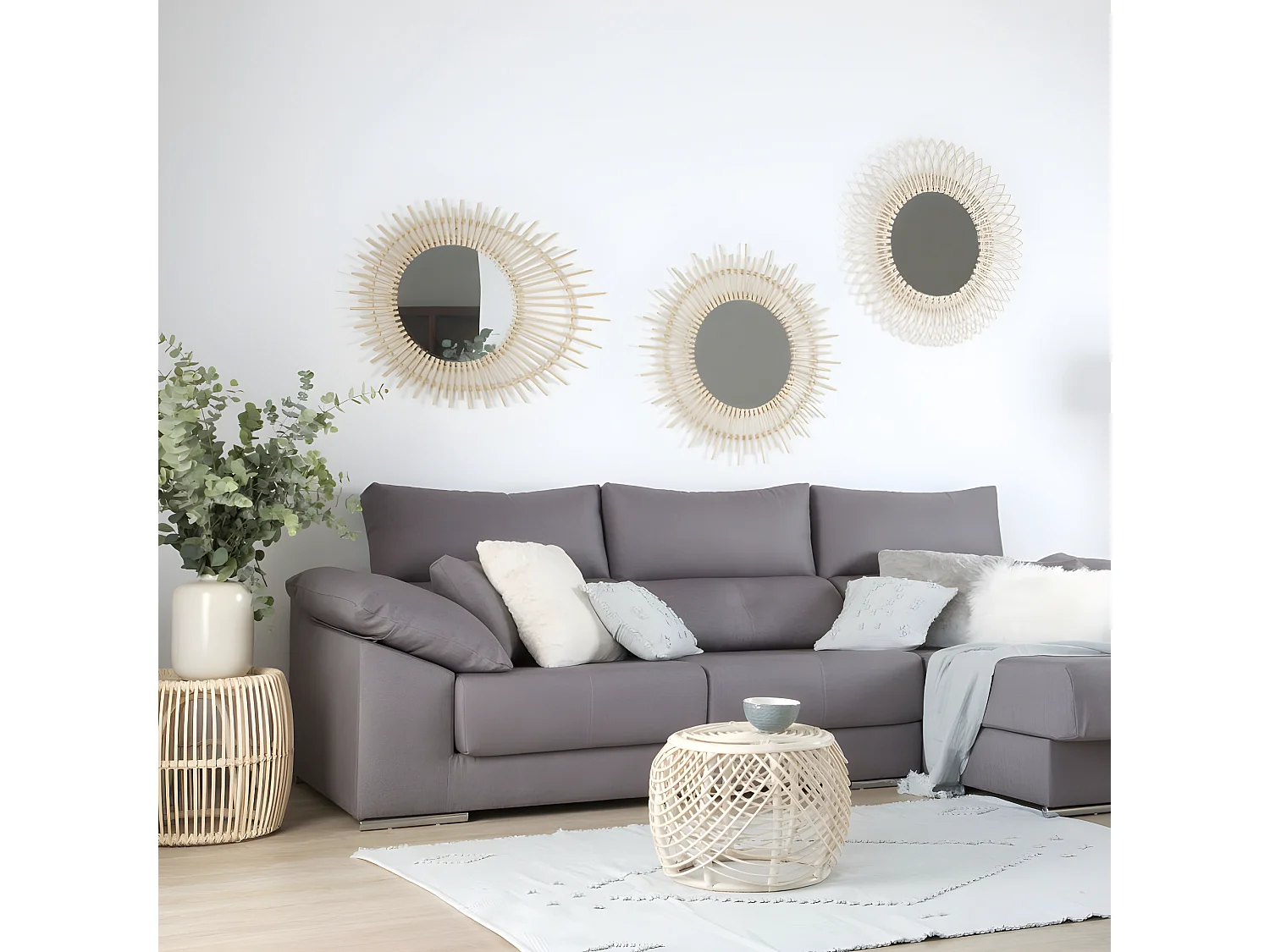 Miroir en rotin Natural Core 0x70