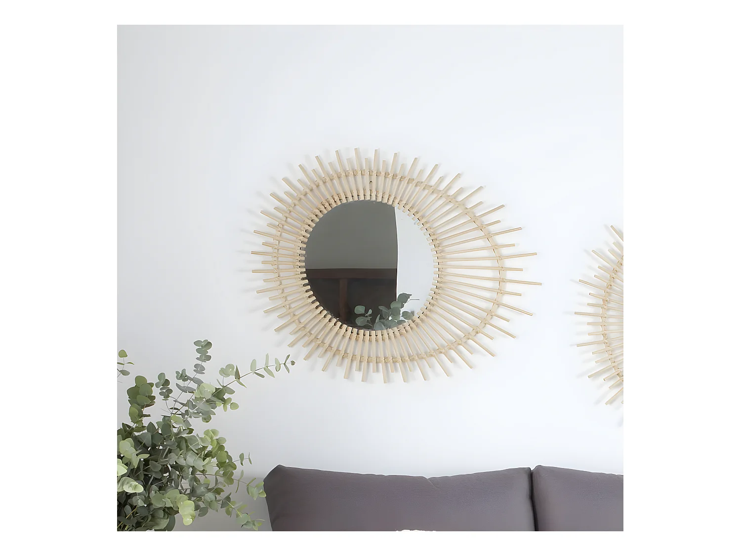 Miroir en rotin Natural Core 0x70