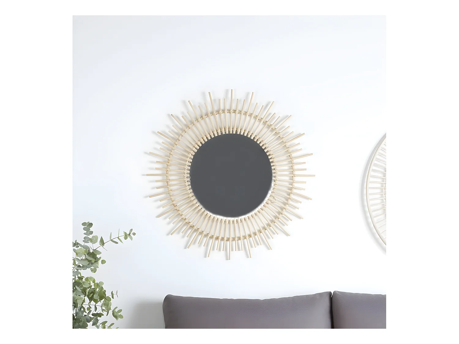 Miroir en rotin Natural Core 0x80