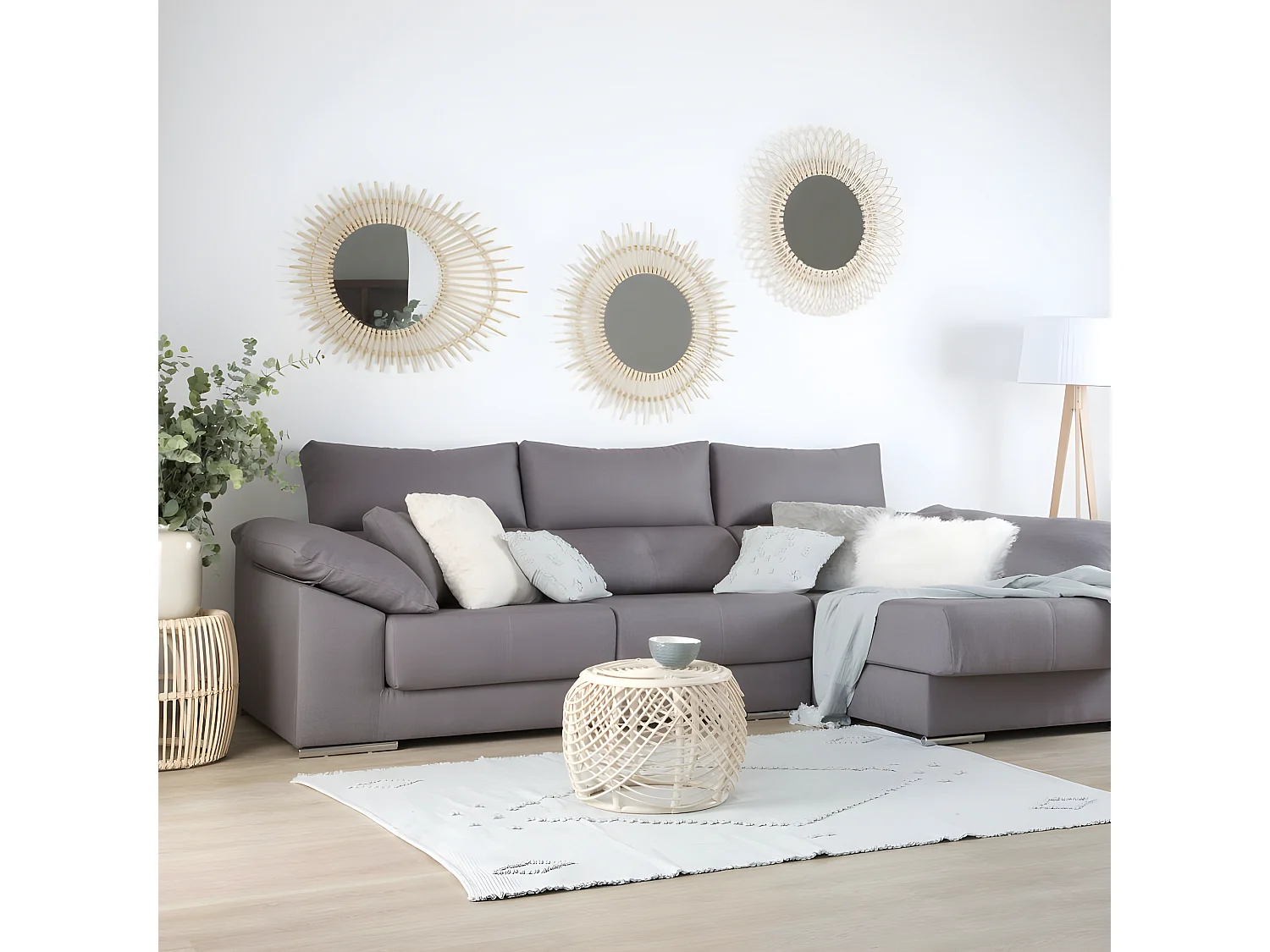 Miroir en rotin Natural Core 0x80