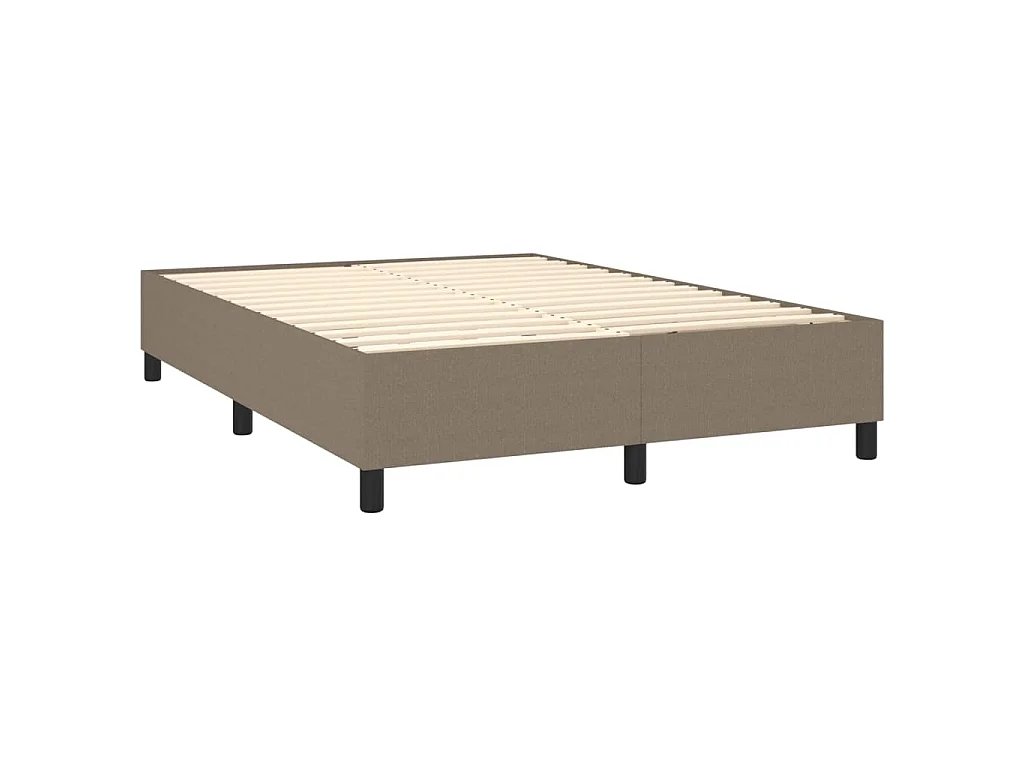 Boxspring met matras stof taupe 140x200 cm