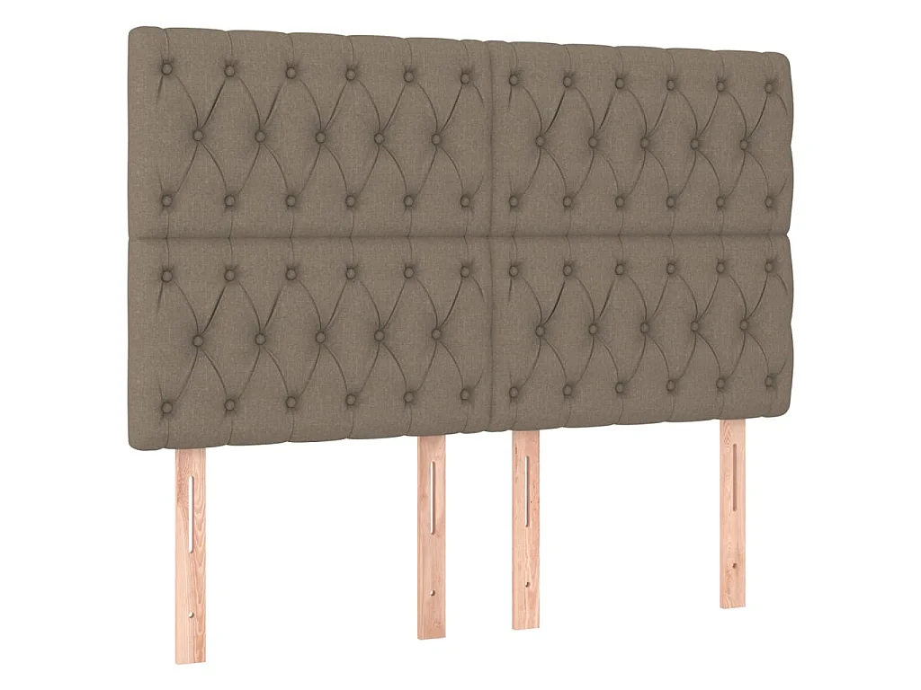 Boxspring met matras stof taupe 140x200 cm