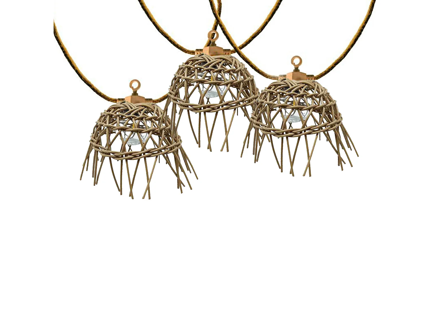 Guirlande solaire HAWAII Beige Corde 6m