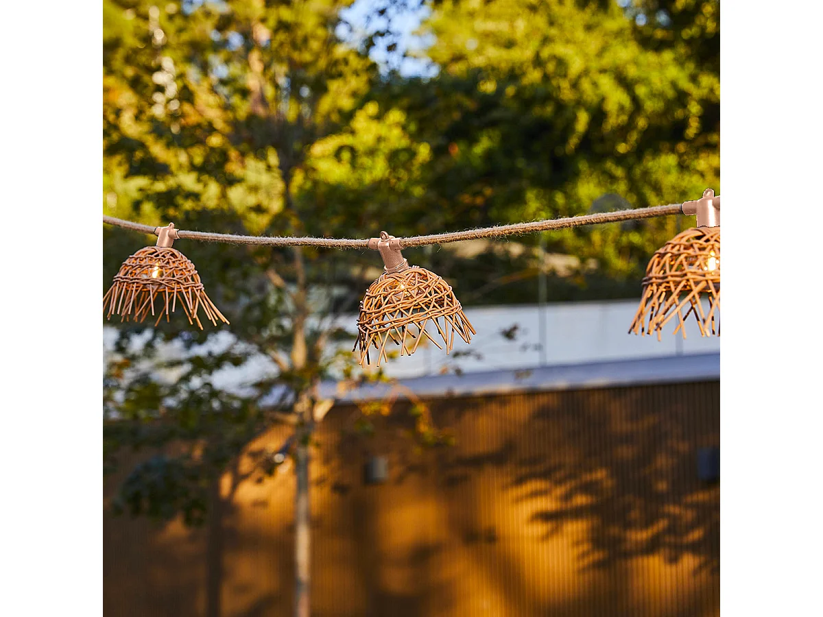 Guirlande solaire HAWAII Beige Corde 6m