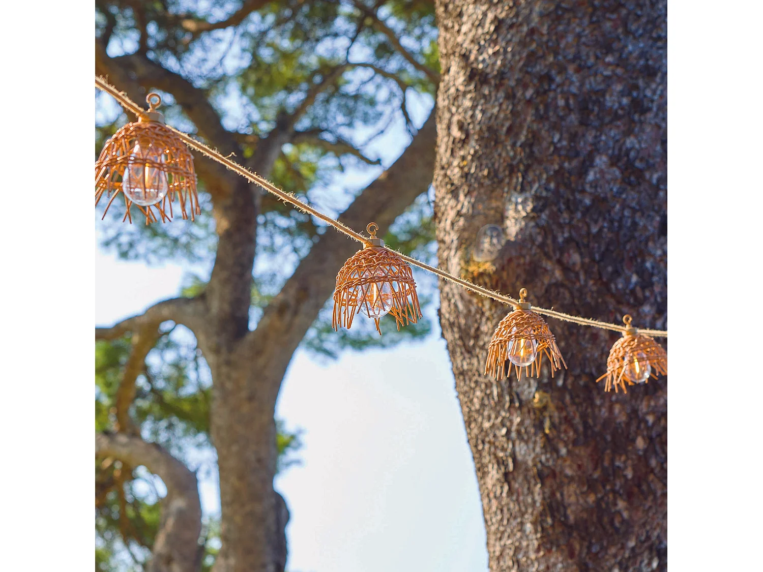 Guirlande solaire MINI HAWAI HYBRID 10 ampoules 8M