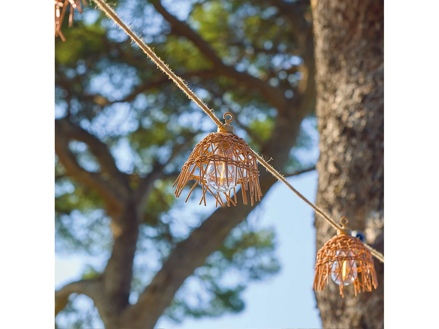 Guirlande solaire MINI HAWAI HYBRID 10 ampoules 8M