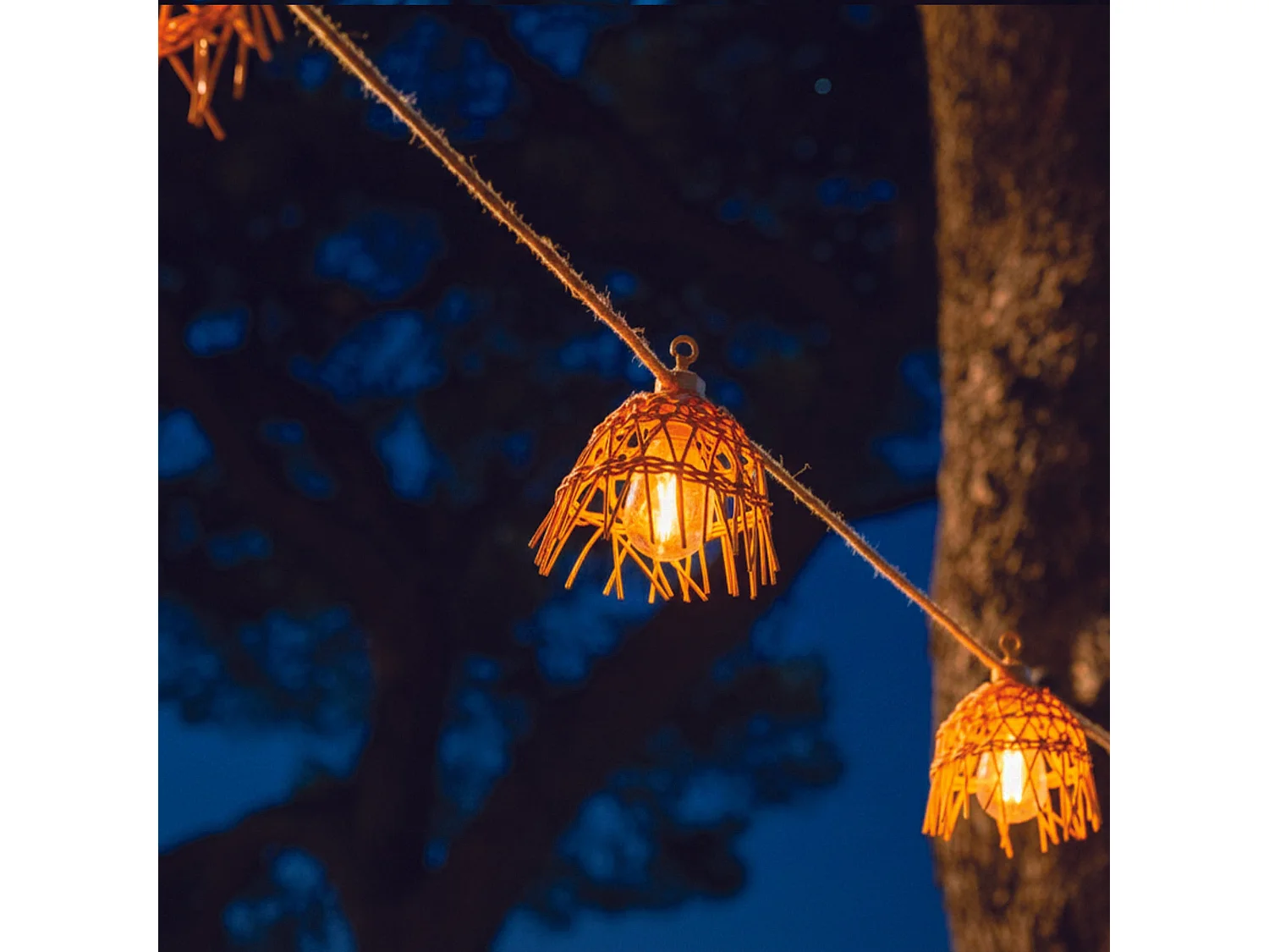 Guirlande solaire MINI HAWAI HYBRID 10 ampoules 8M