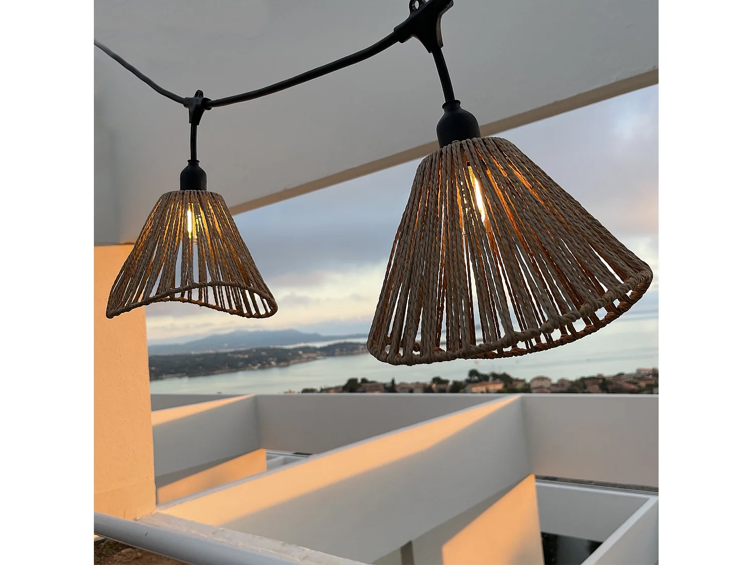 Guirlande lumineuse RAFFY Beige Corde 6m