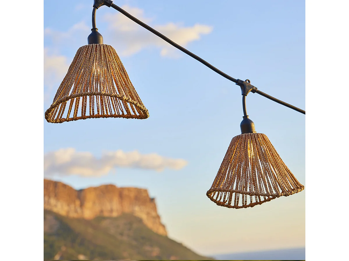 Guirlande lumineuse RAFFY Beige Corde 6m