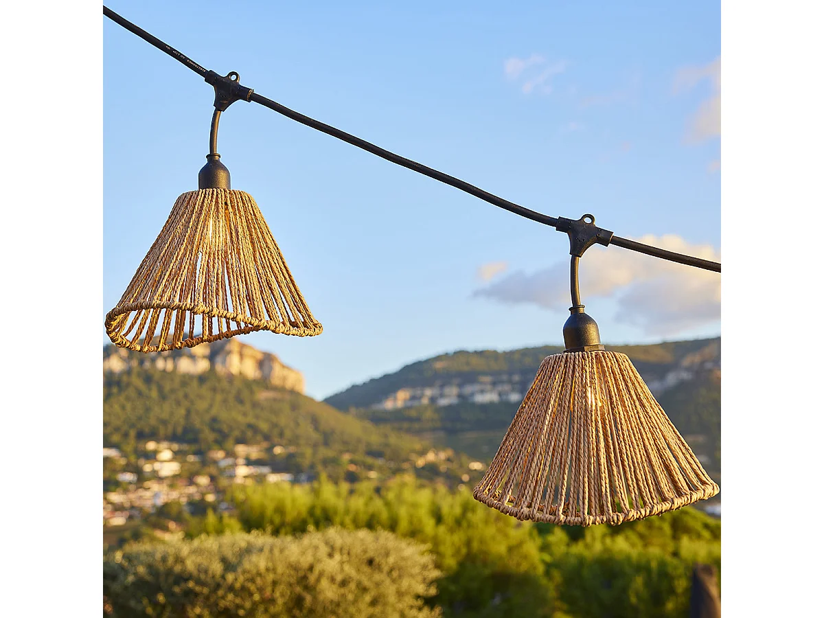 Guirlande lumineuse RAFFY Beige Corde 6m