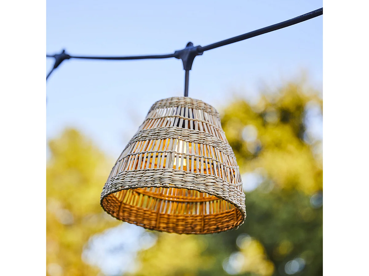 Guirlande lumineuse raccordable TESSA Beige Herbe marine 6m