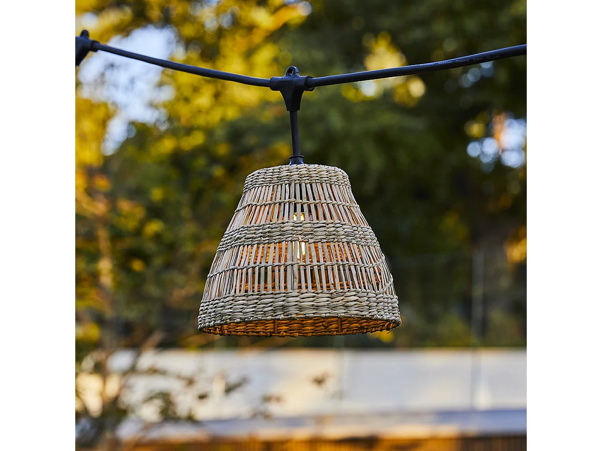 Guirlande lumineuse raccordable TESSA Beige Herbe marine 6m