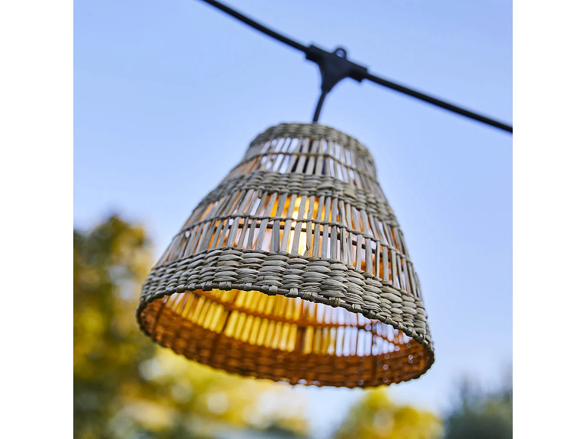 Guirlande lumineuse raccordable TESSA Beige Herbe marine 6m