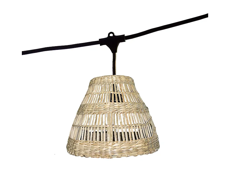 Guirlande lumineuse raccordable TESSA Beige Herbe marine 6m