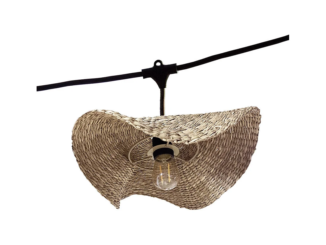 Guirlande lumineuse MOLLY Beige Herbe marine 6m