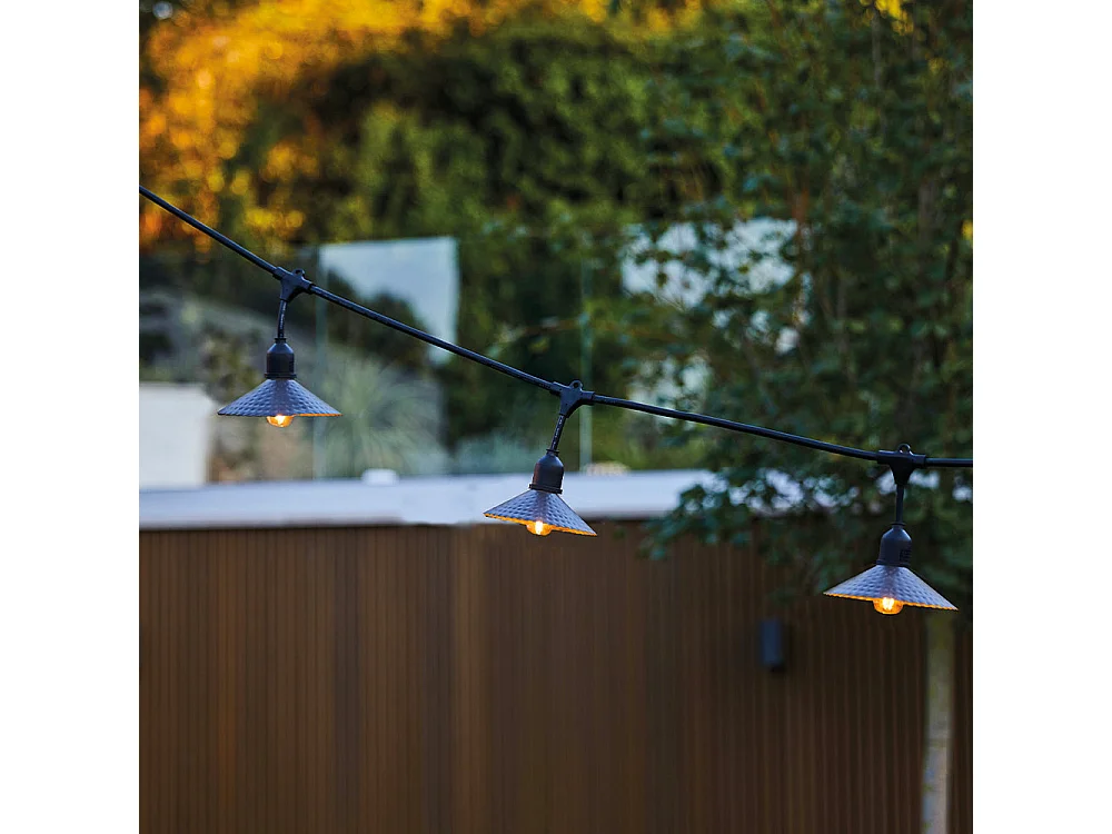 Guirlande lumineuse VINTY Gris Acier 6m