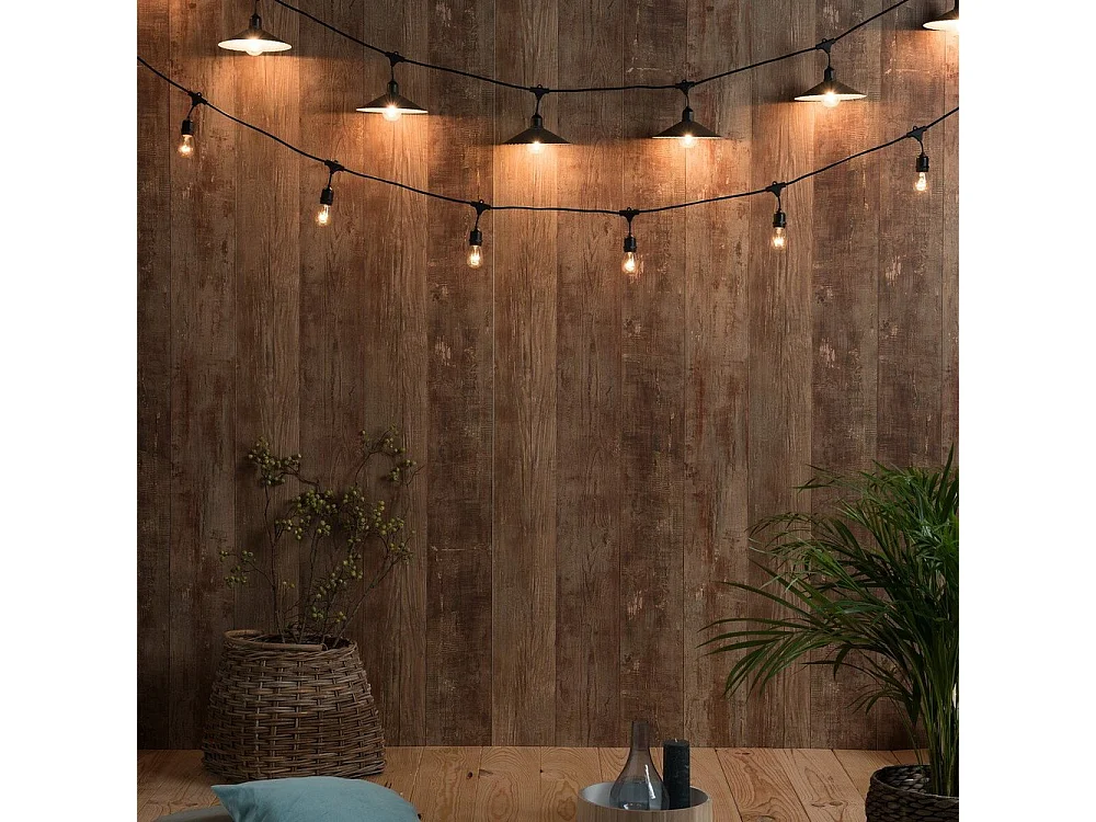 Guirlande lumineuse VINTY Gris Acier 6m