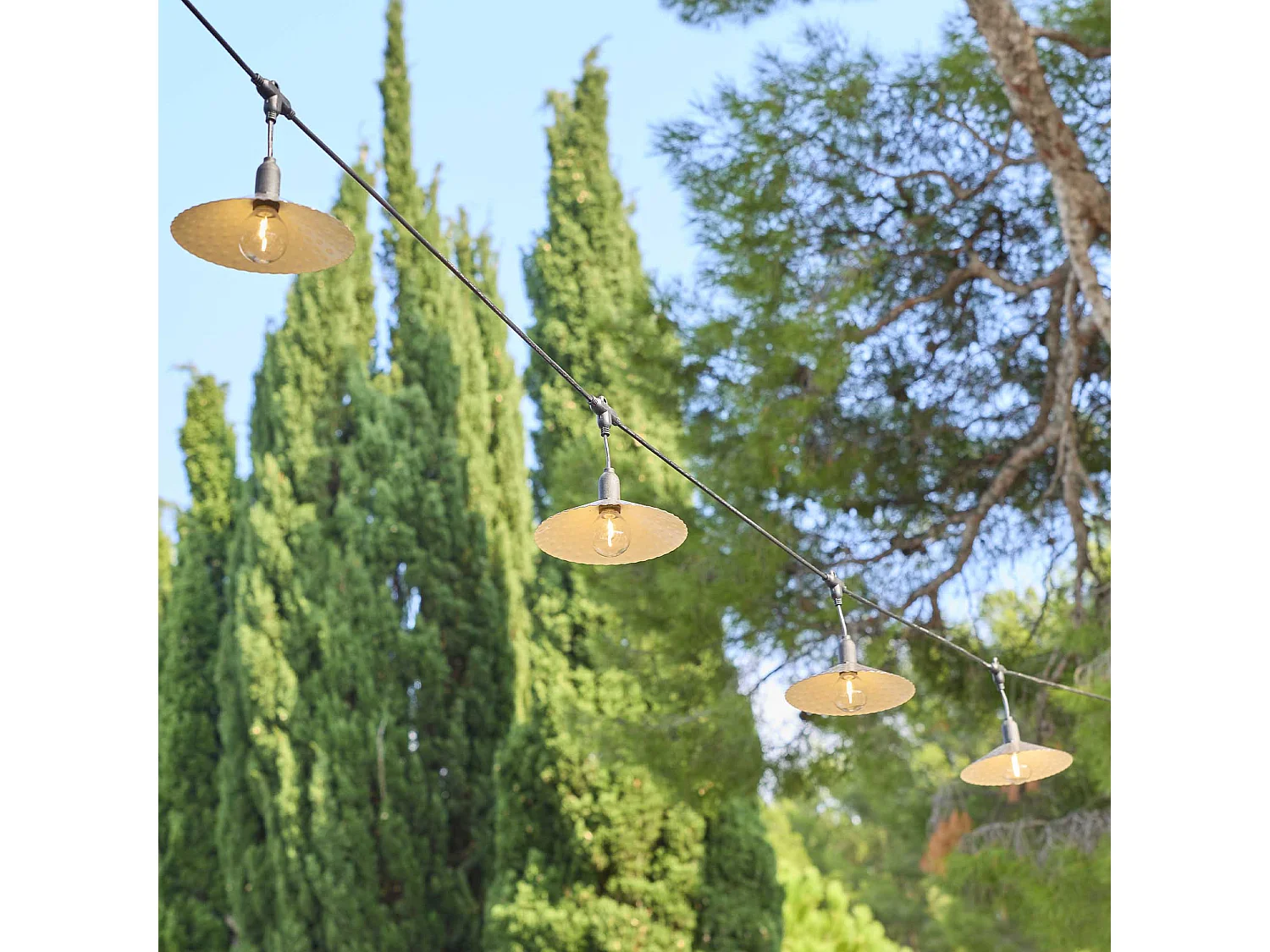 Guirlande lumineuse VINTY Gris Acier 6m