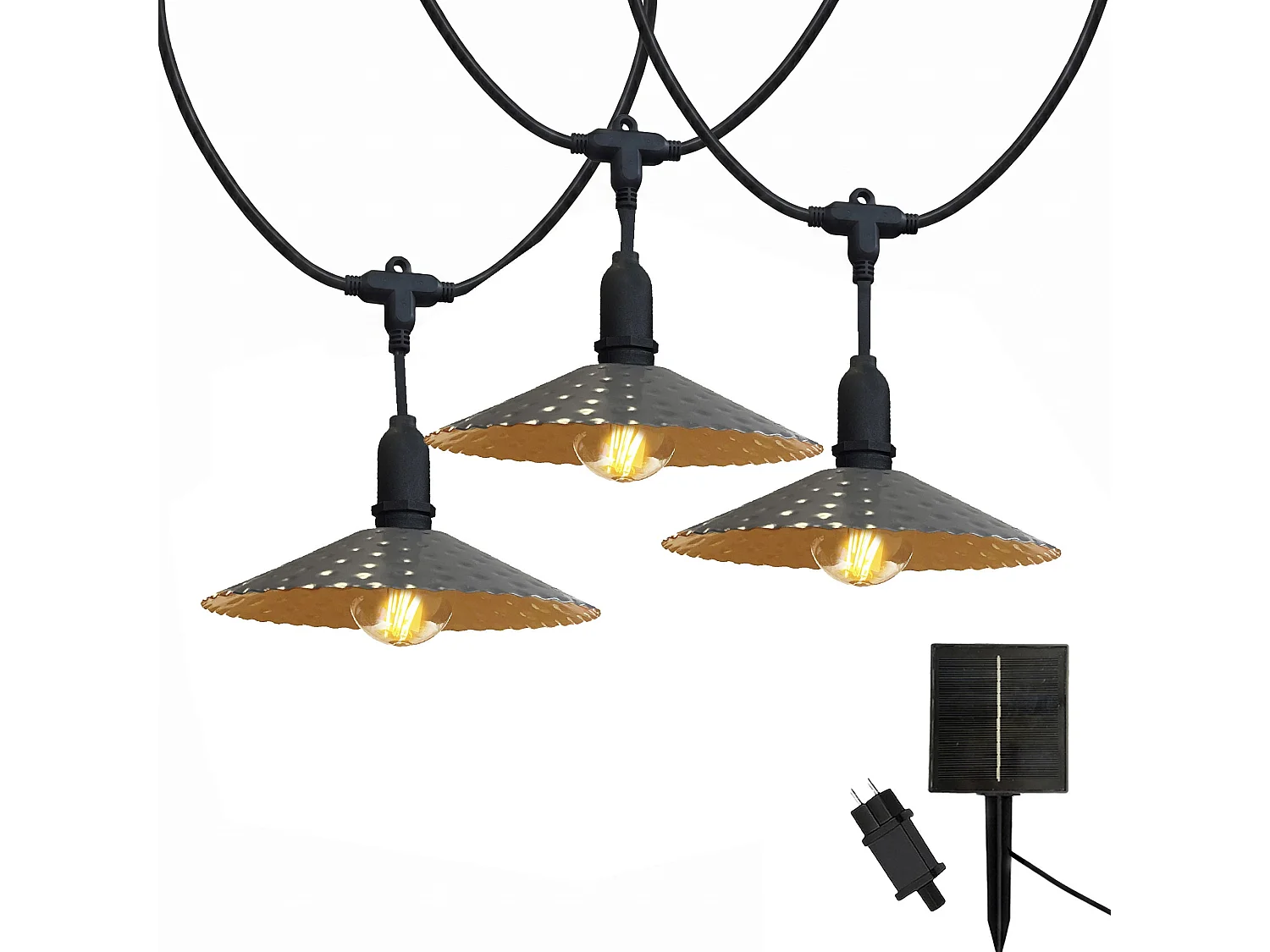 Guirlande solaire MINI VINTY HYBRID 10 ampoules 6M