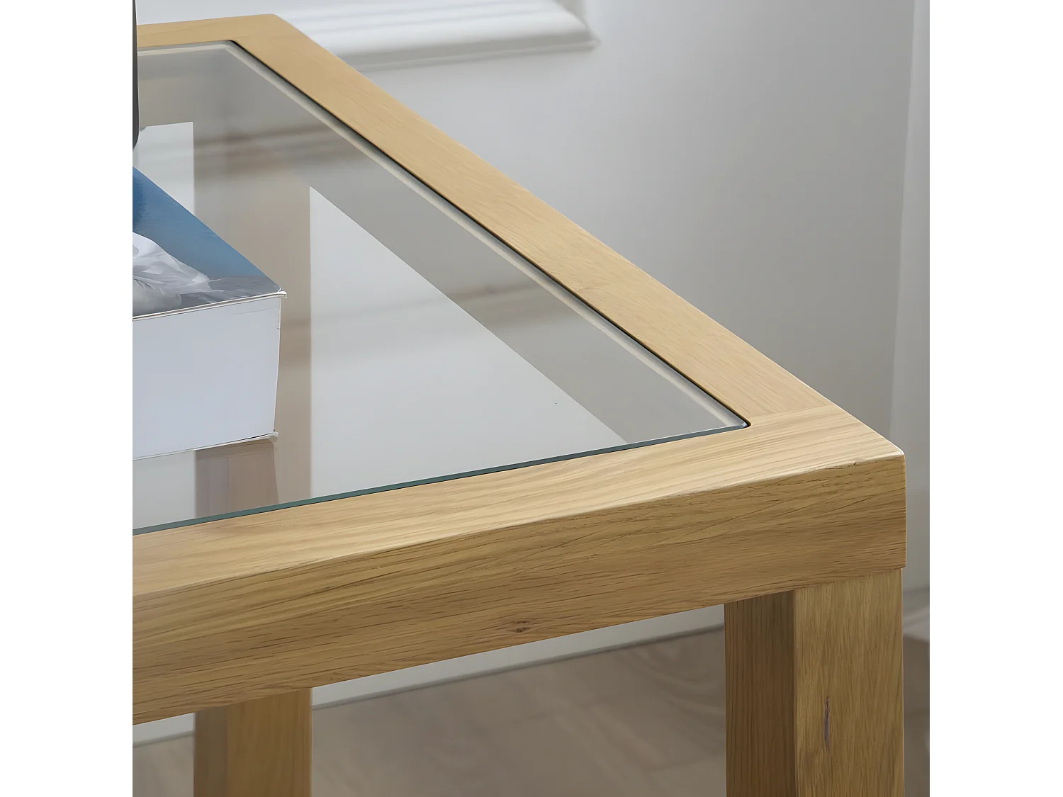 Table d'appoint en bois massif naturel 50x55