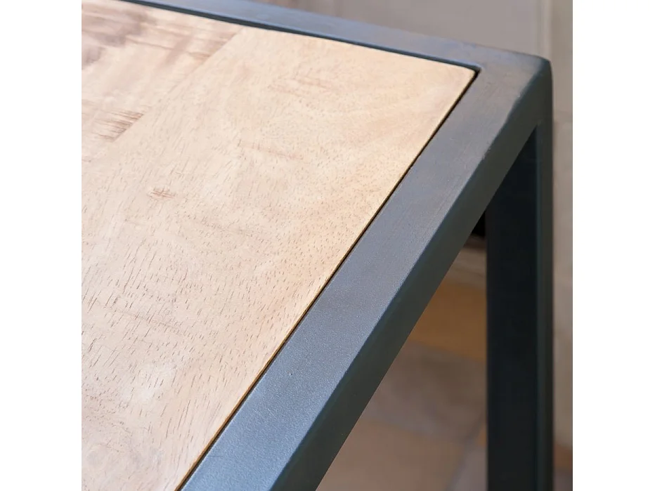 Table d'appoint en bois massif naturel 45x50