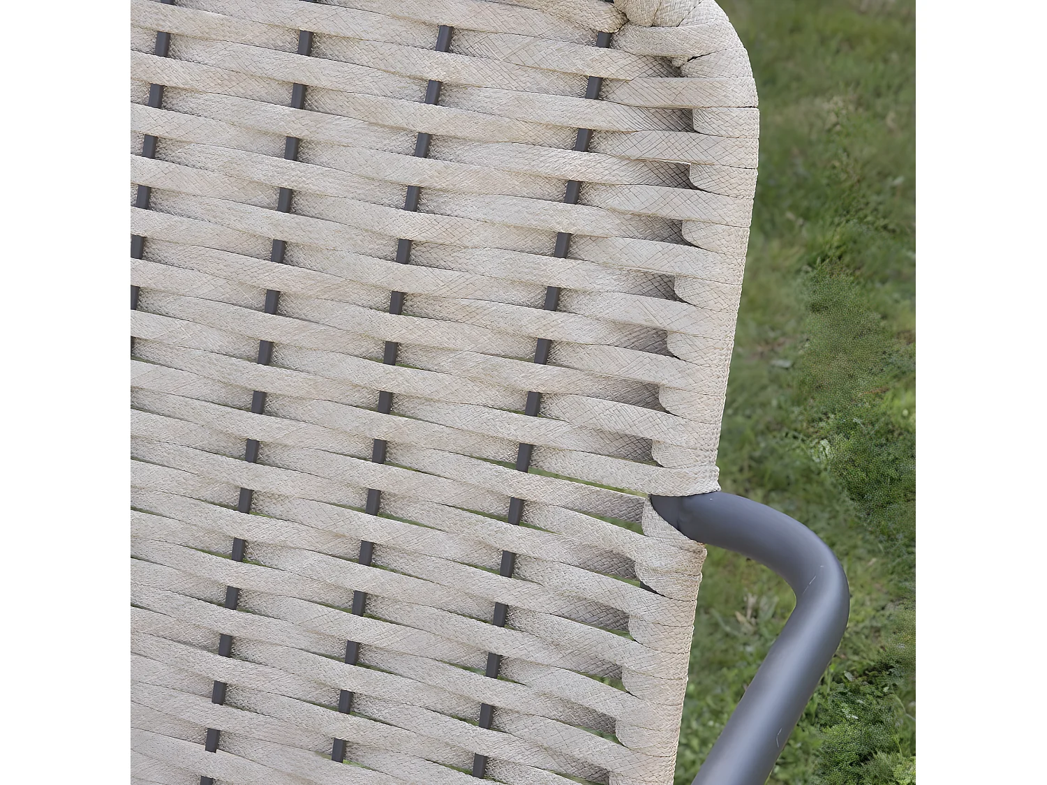 Sedia da giardino fune di olefina e alluminio Tortora 61x86