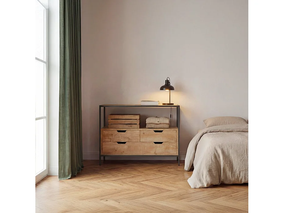 en bois massif naturel 95x85