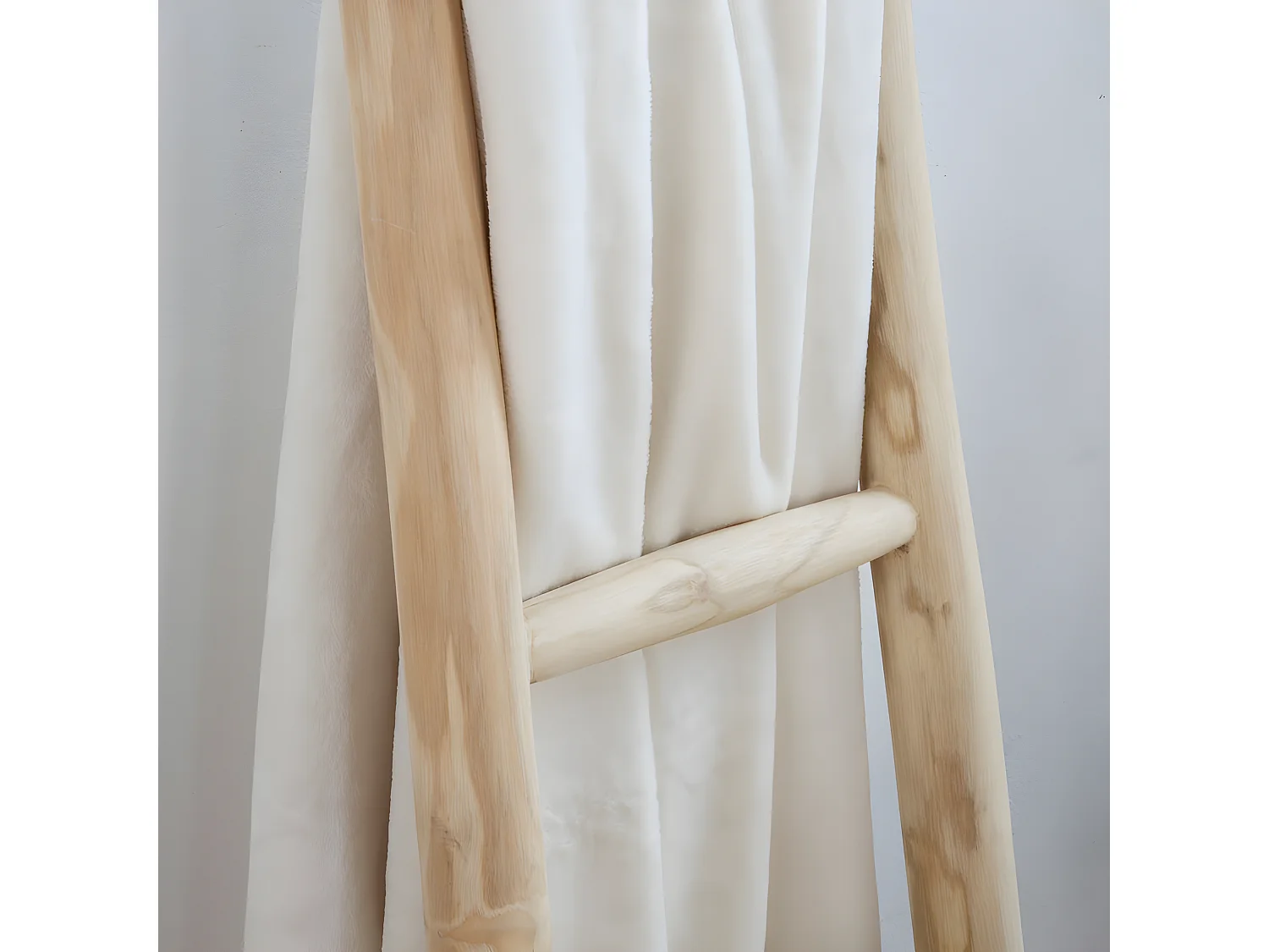 Scala tronchi di legno massiccio di teak naturale 6x150