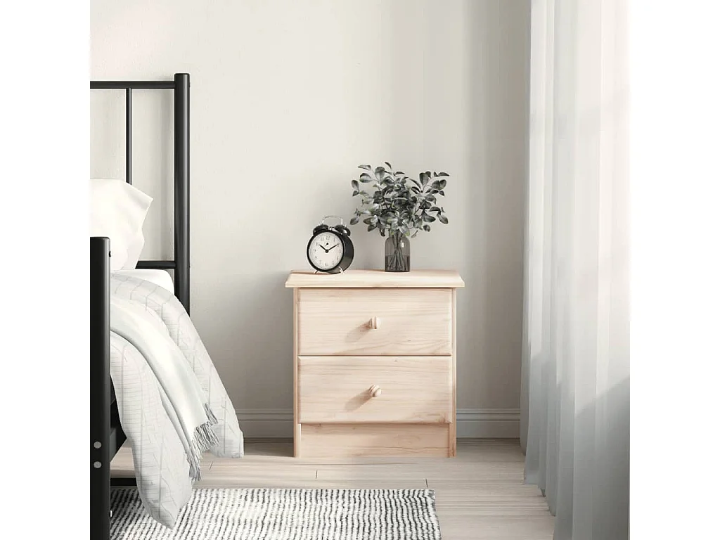 Table de chevet ALTA 41x35x41 cm bois de pin massif
