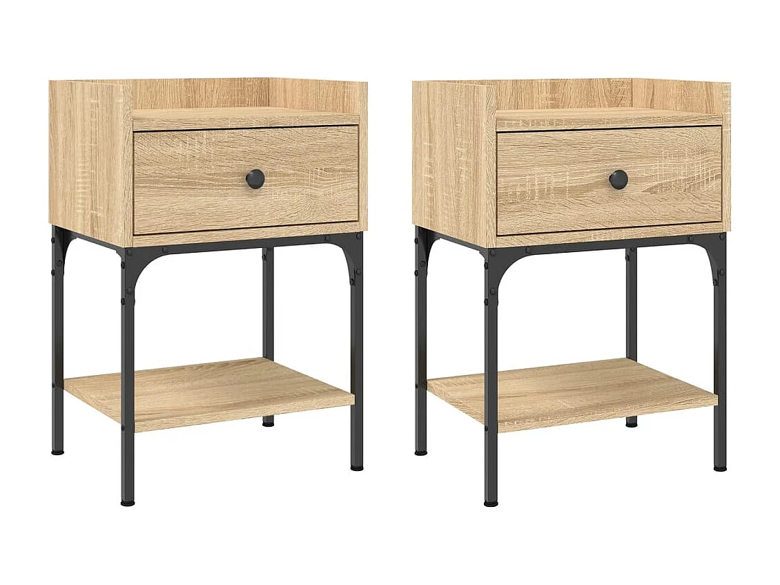 Tables de chevet 2pcs chêne sonoma 40,5x31x60cm bois ingénierie