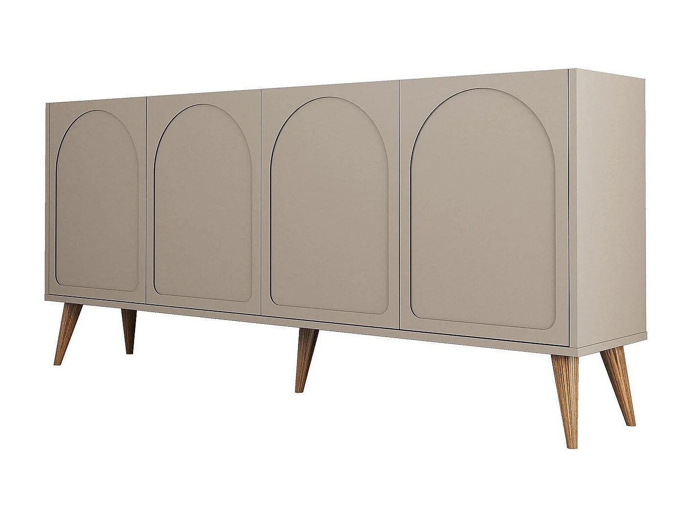 Aparador – 180 cm – Atlas y Nogal – Tablero de Partículas Revestido de Melamina