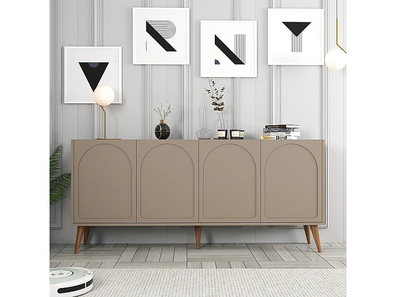 Dressoir – 180 cm – Atlas en Walnoot – Melamine gecoate spaanplaat