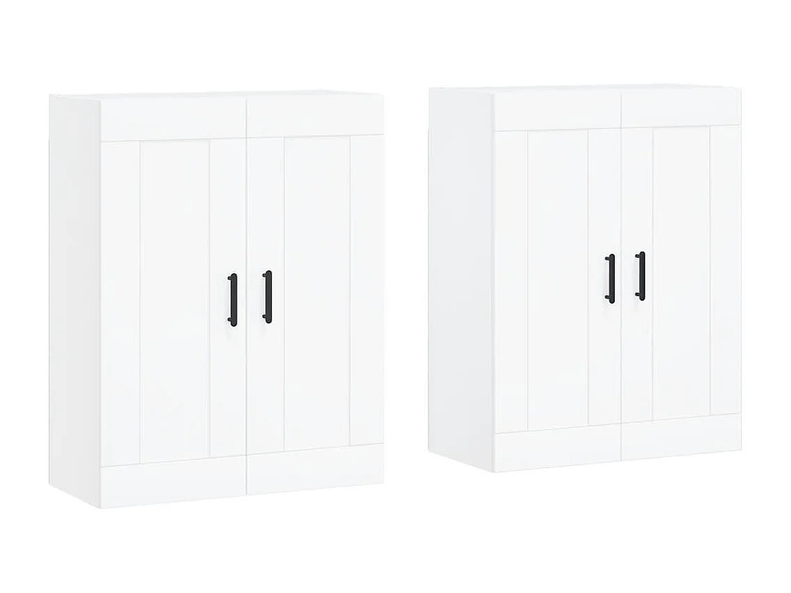 Móveis de parede 2 pcs derivados de madeira branco