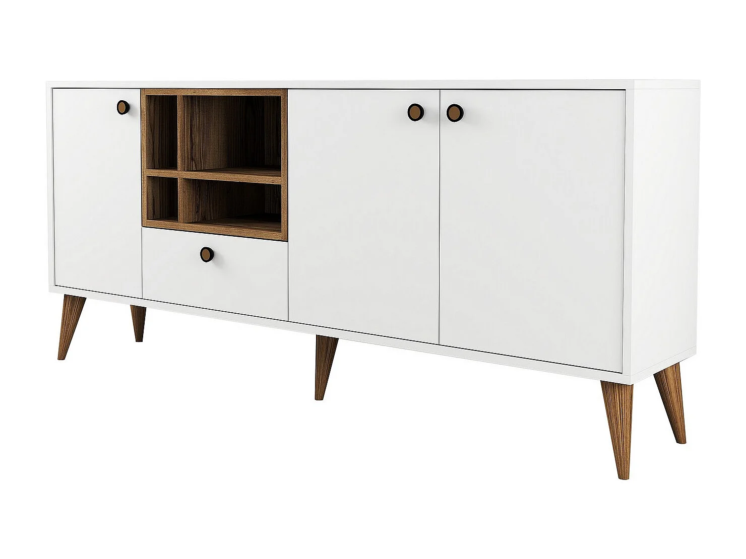 Aparador Napoli blanco 180x35x81 cm