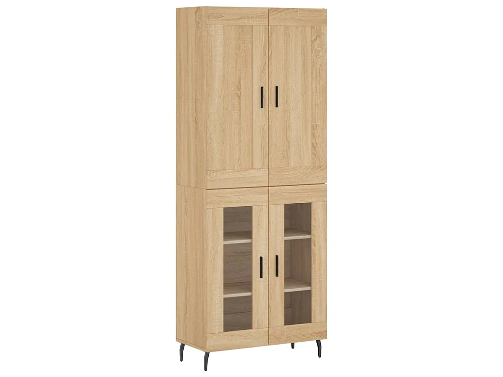Buffet haut Chêne sonoma 69,5x34x180 cm Bois d'ingénierie