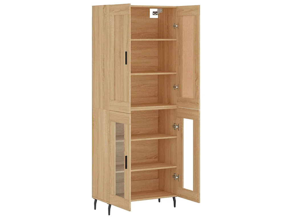 Buffet haut Chêne sonoma 69,5x34x180 cm Bois d'ingénierie
