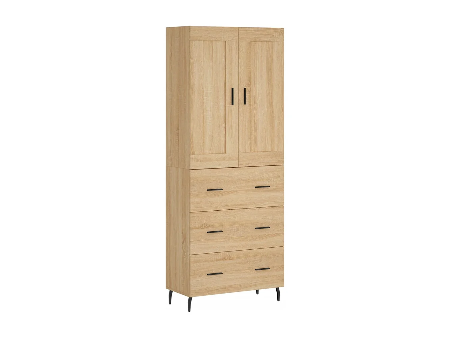 Highboard Sonoma-Eiche 69,5x34x180 cm Holzwerkstoff