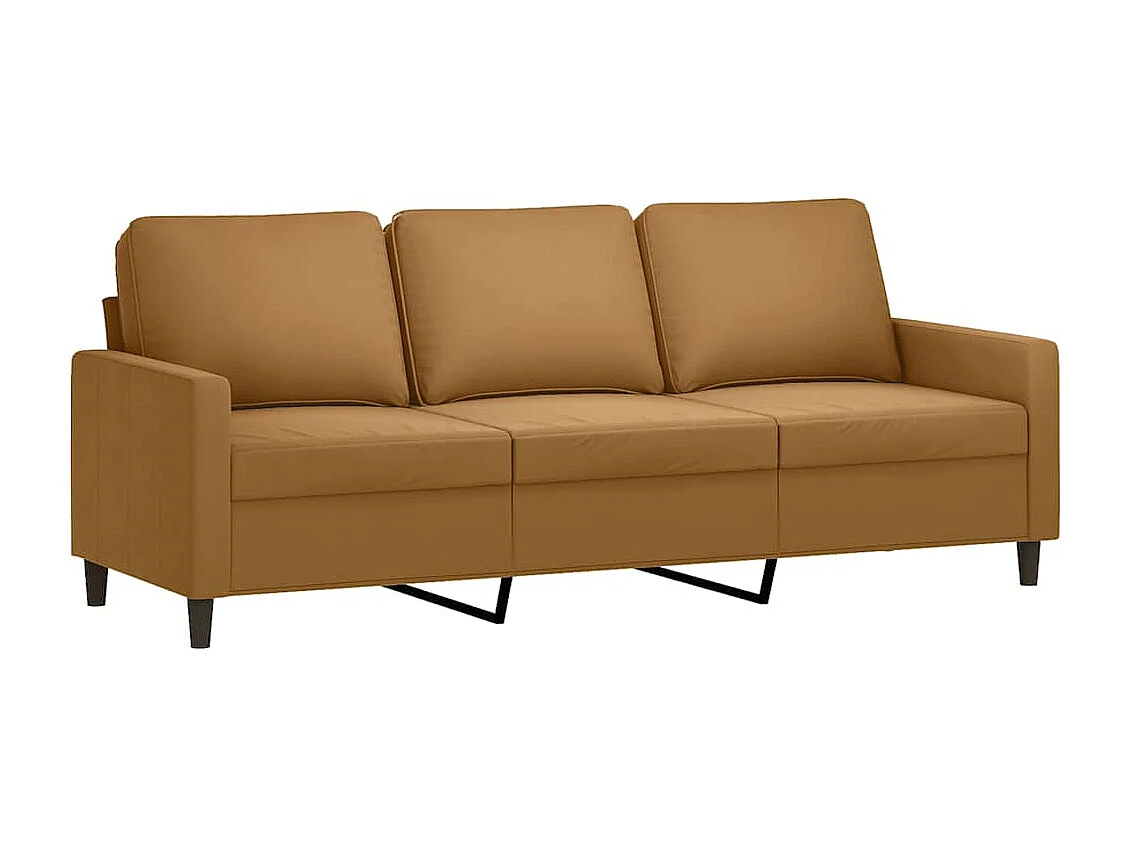 Set di Divani 4 pz Marrone in Velluto