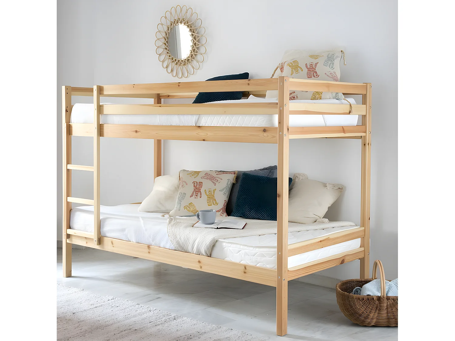 Pack matelas mouse pu/textile blanc 190x18