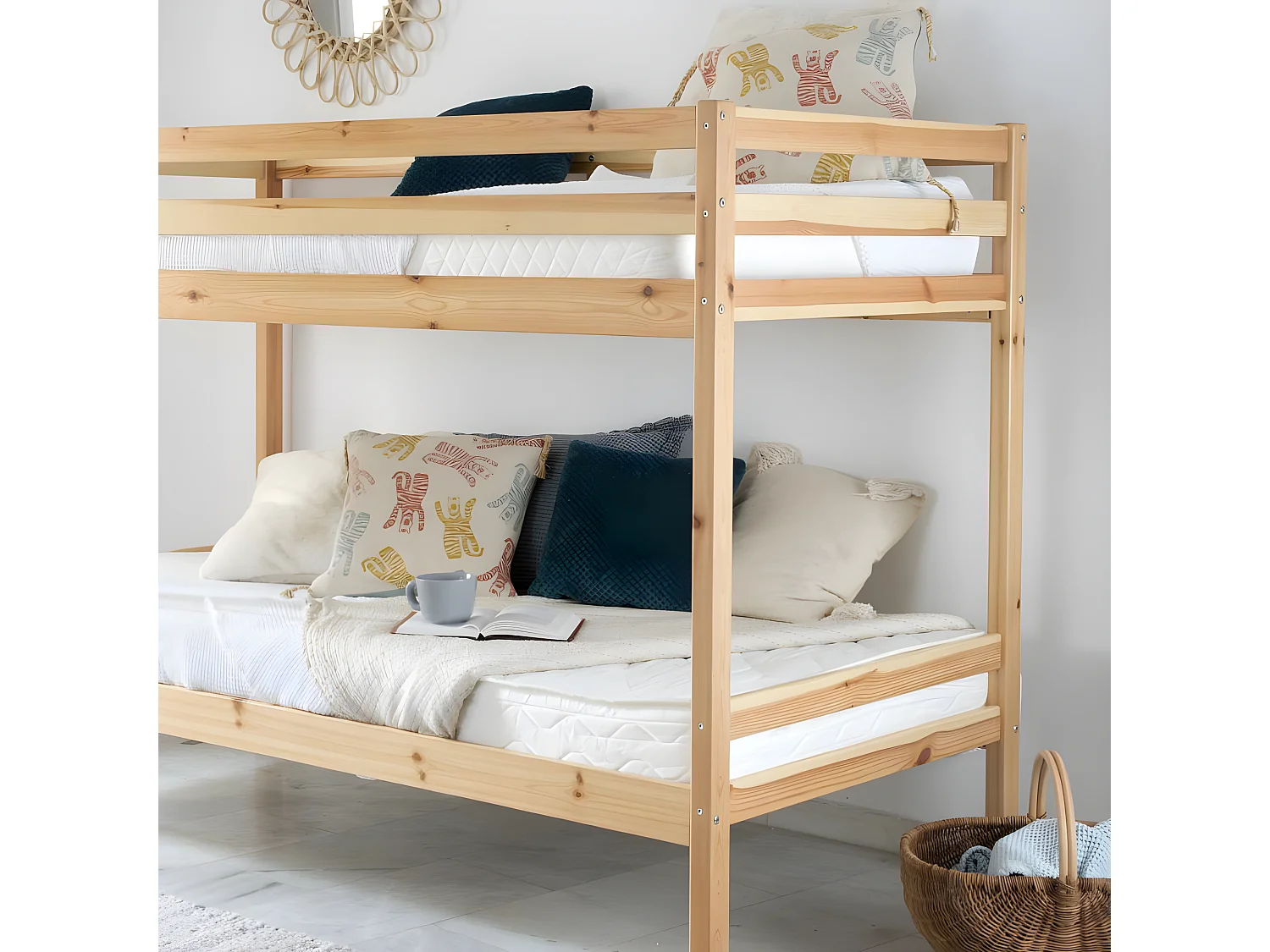 Pack matelas mouse pu/textile blanc 190x18