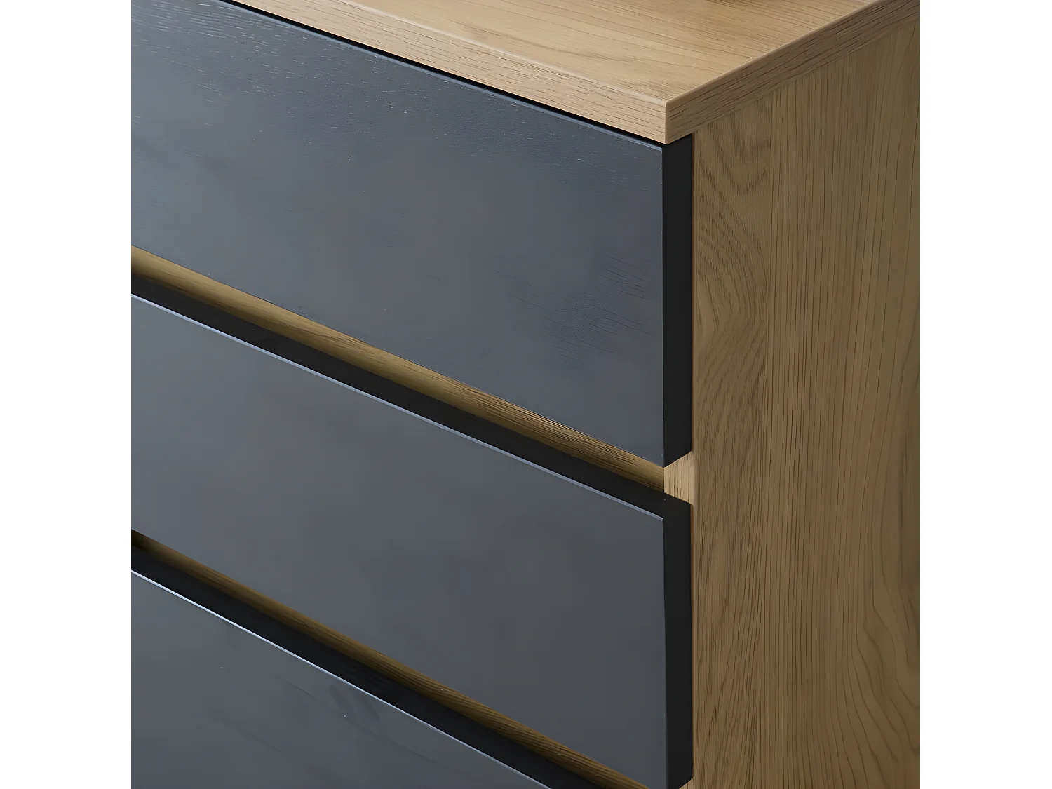 Meuble d'appoint effet bois chêne marron 40x62