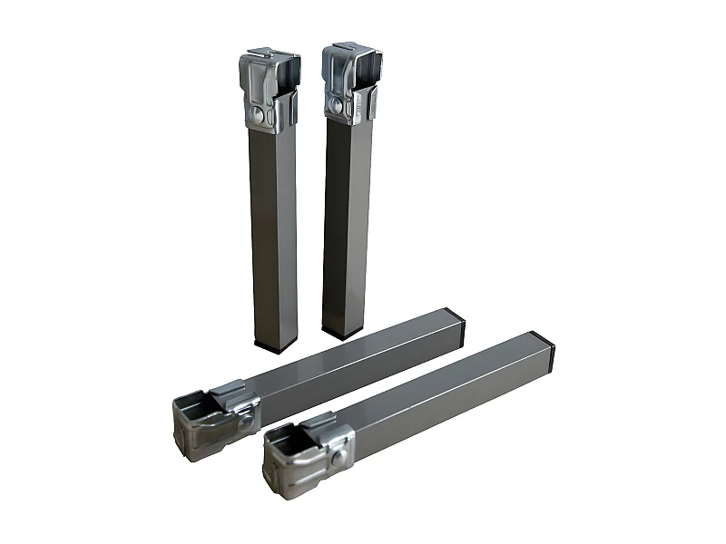 Pack de 4 pieds de sommier métal Gris 5x25